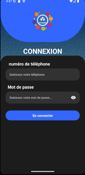 Interface principale My Community